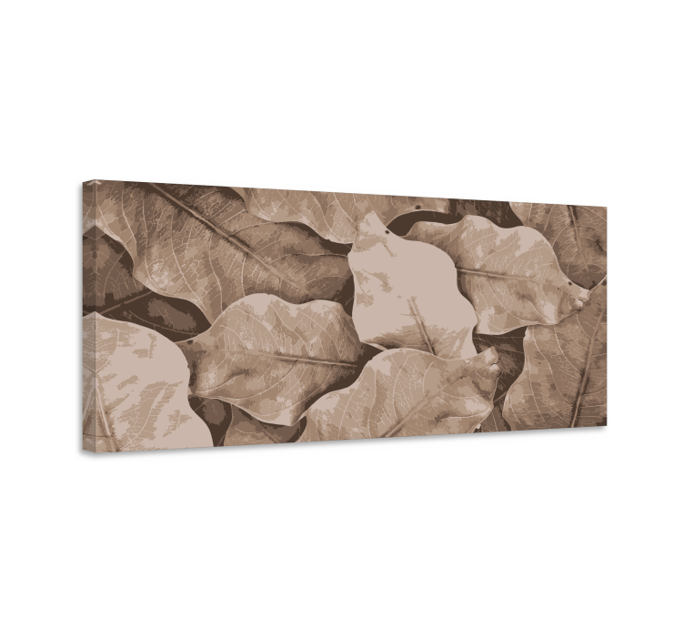 Cuadro de flores hojas botánicas en capas - TenVinilo