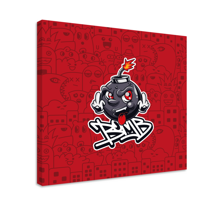 Cuadro con frase bomba de dibujo - TenVinilo