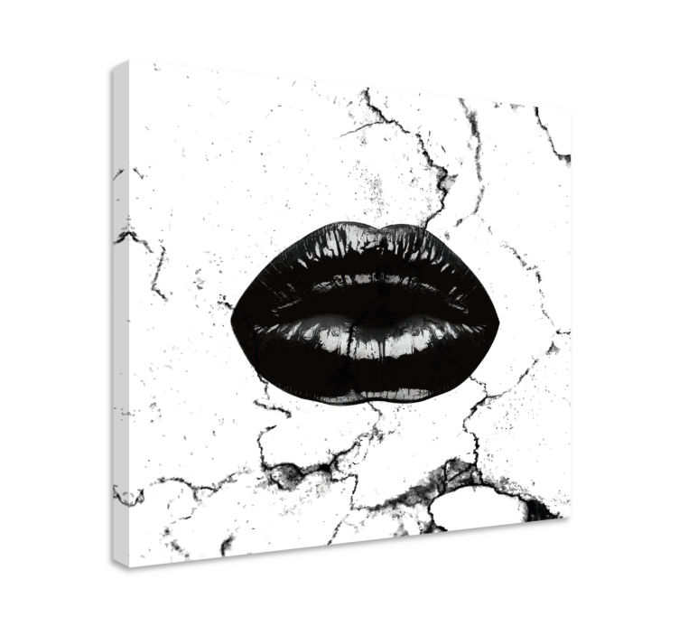 Cuadro paisajes labios negros bold - TenVinilo