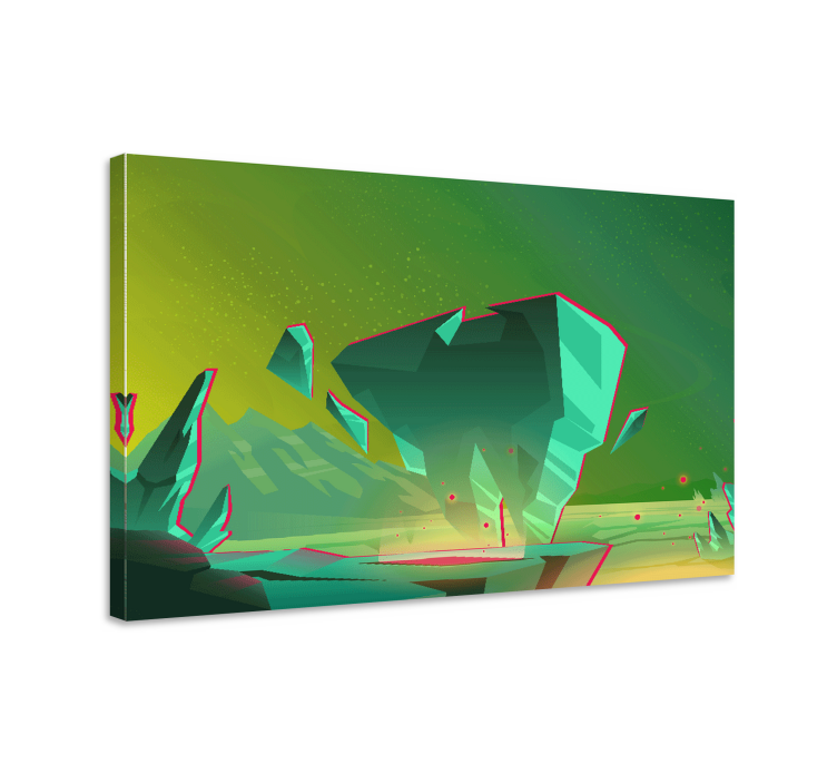 Cuadro moderno elementos geométricos del paisaje - TenVinilo