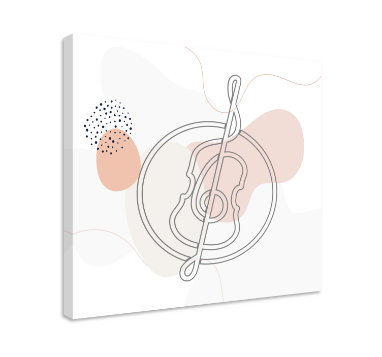 Cuadro musical contorno de instrumento musical - TenVinilo