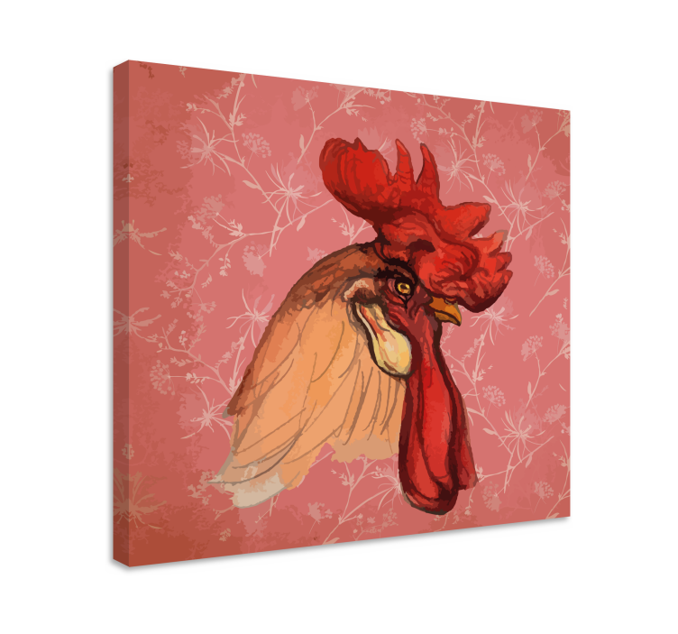 Cuadro de perro ilustración de gallo - TenVinilo