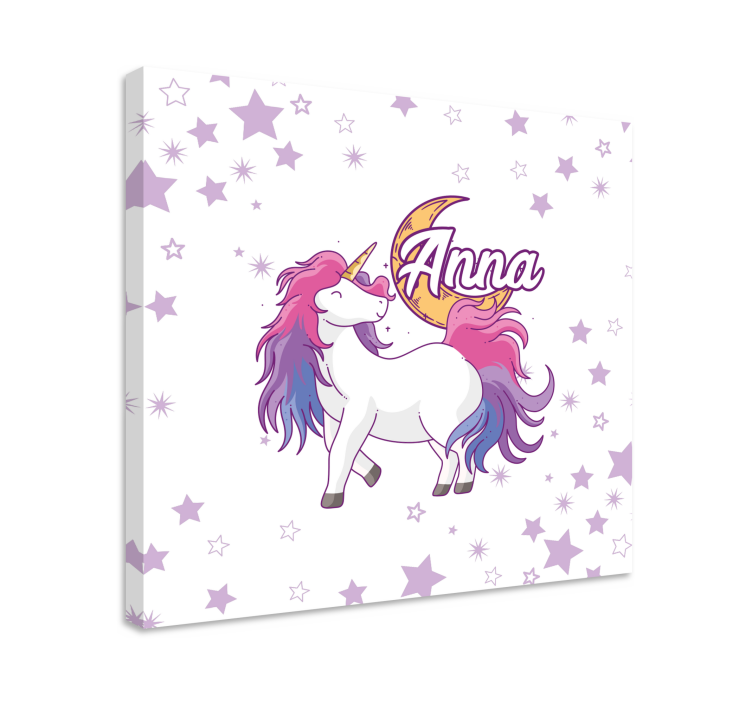 Cuadro de unicornios unicornio con estrellas - TenVinilo
