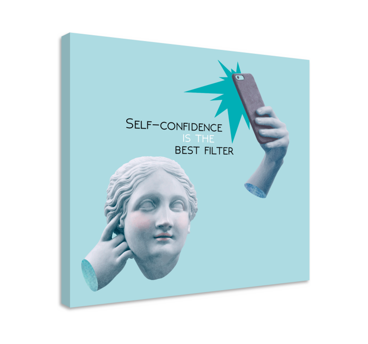 Cuadro para dormitorio Plantilla de cita de amor propio estética - TenVinilo