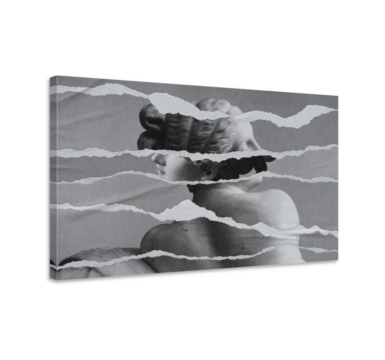 Cuadro artístico escultura de papel rasgado - TenVinilo