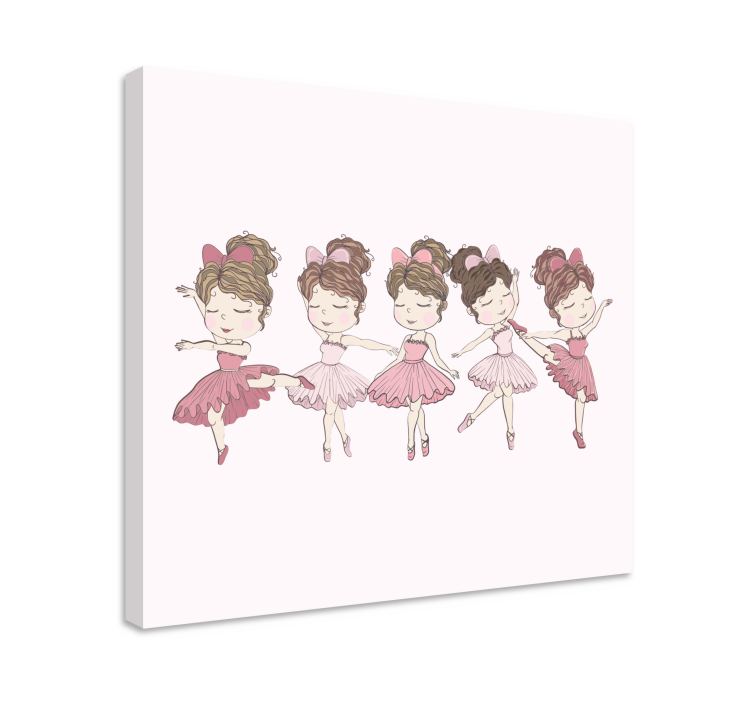 Cuadro infantil bailarinas de ballet - TenVinilo