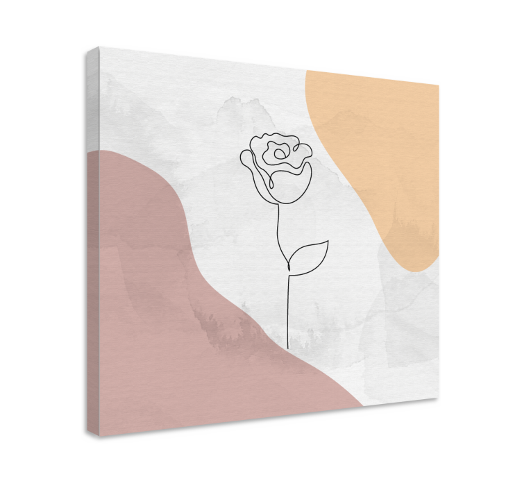 Cuadro para baño Rosa silueta minimalista - TenVinilo