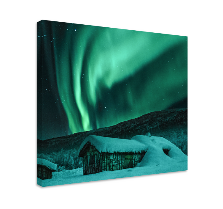 Cuadro paisajes espectáculo de la aurora boreal - TenVinilo