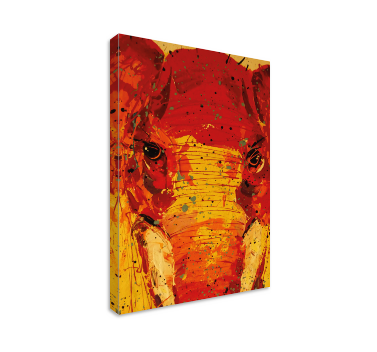 Cuadro moderno Colorida cara de elefante artístico - TenVinilo