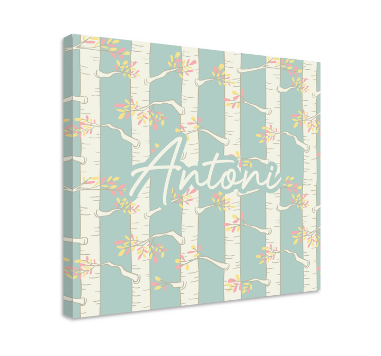 Cuadro árboles Bosque de abedules en estilo escandinavo - TenVinilo