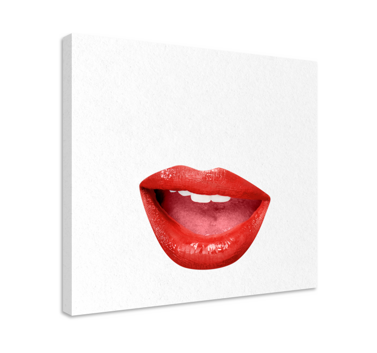 Cuadro de personas retrato de labios - TenVinilo