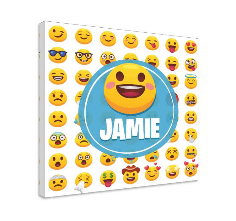 Cuadro abecedario colección de expresiones emoji - TenVinilo