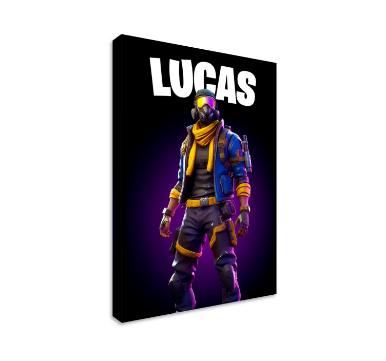 Cuadro decorativo videojuego guerrero con anteojosGuerrero con ga - TenVinilo