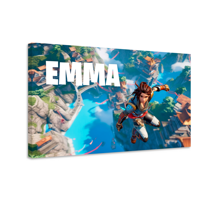 Cuadro decorativo videojuego saltar al vacío - TenVinilo