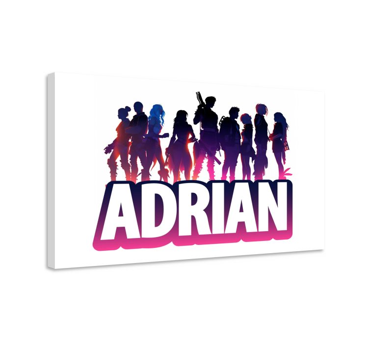 Cuadro decorativo videojuego siluetas de personajes épicos - TenVinilo