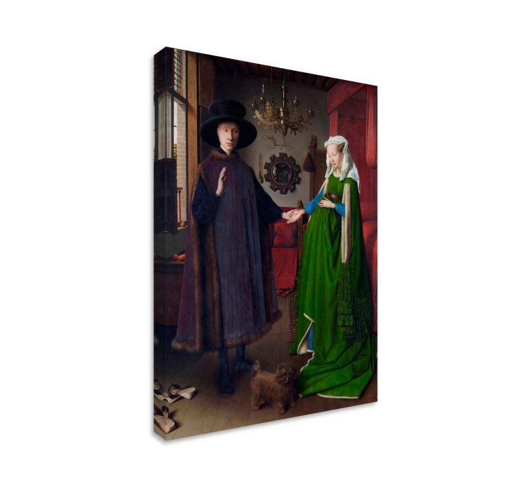 Cuadro artístico la pintura del retrato de Arnolfini es una pintu - TenVinilo