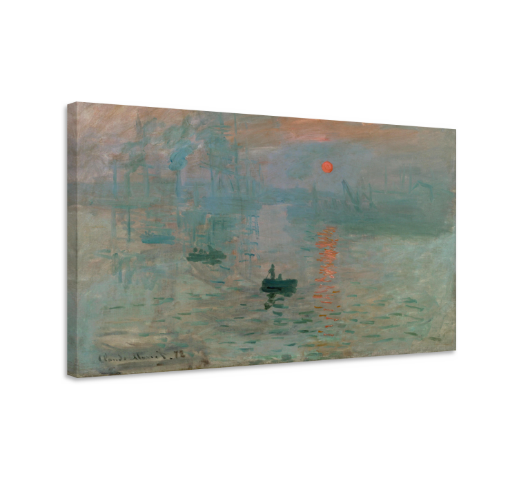 Cuadro artístico impresión de amanecer de Monet - TenVinilo