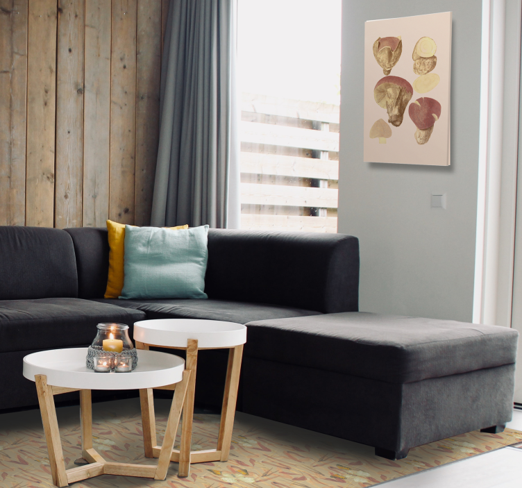 Cuadro de flores colección de hongos - TenVinilo