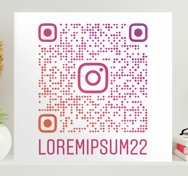 Cuadro personalizable código QR personalizado de Instagram - TenVinilo