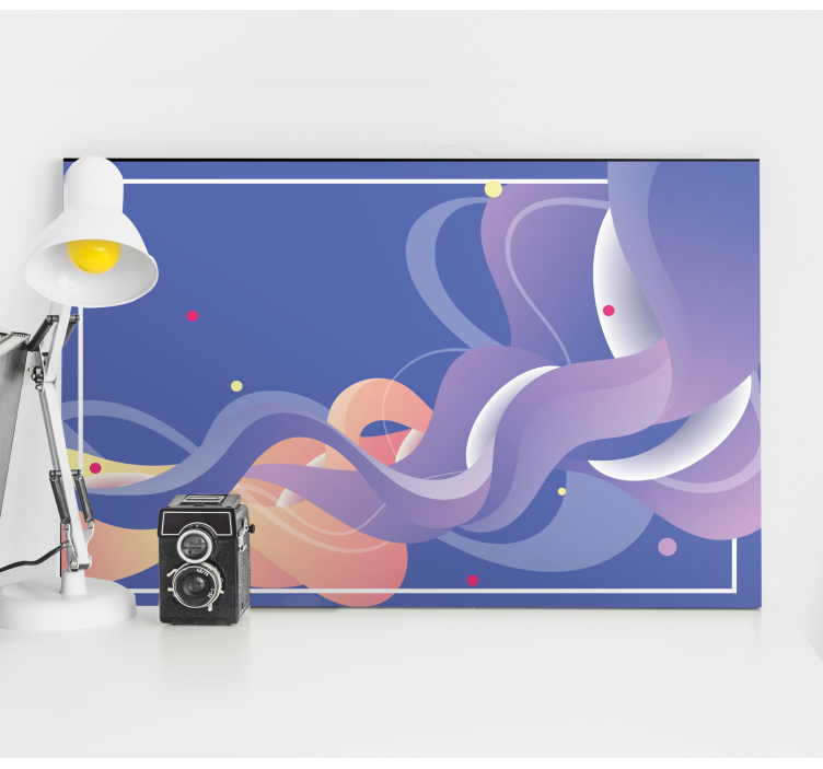 Cuadro en arte Gradiente de ondas modernas - TenVinilo