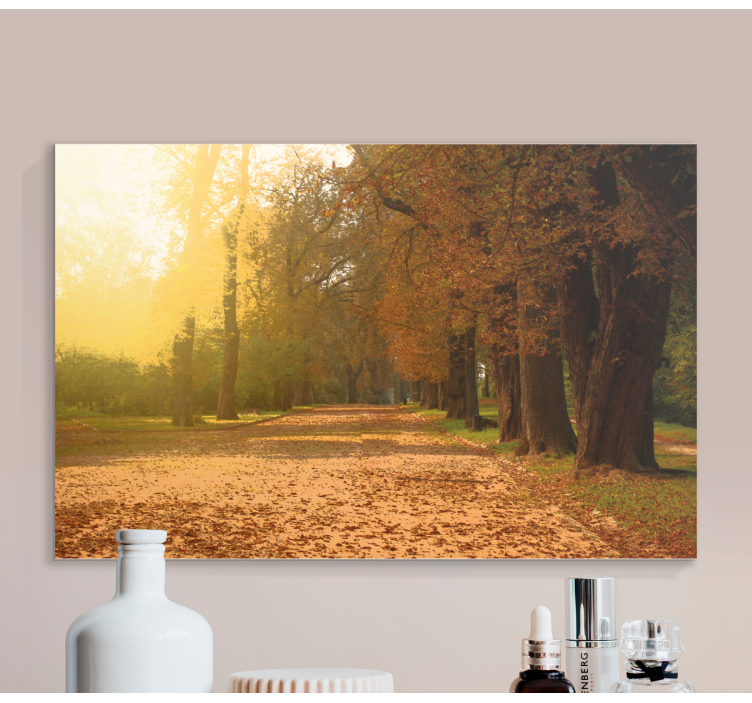 Cuadro en arte Largo callejón en otoño - TenVinilo