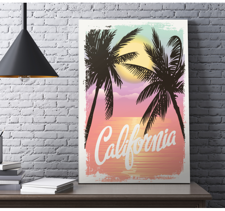 Cuadro ciudades atardecer californiano - TenVinilo