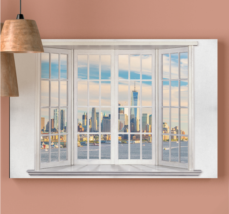 Cuadro ciudades vista del horizonte urbano - TenVinilo