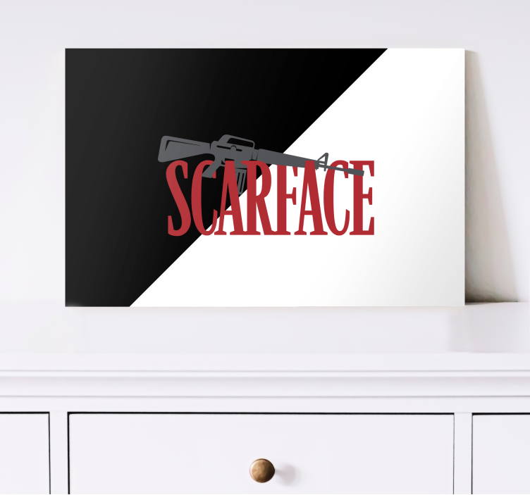 Cuadro frase Imagen de película scarface con texto - TenVinilo