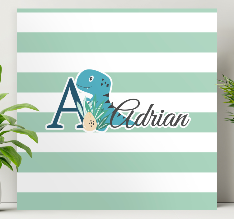 Cuadro de dinosaurios dino juguetón de adrián - TenVinilo