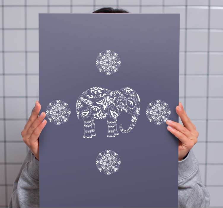 Cuadro de elefantes motivo decorativo de elefantes - TenVinilo