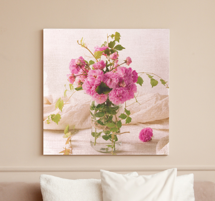 Cuadro de flores composición botánica blush - TenVinilo