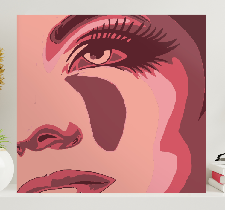 Cuadro de personas retrato de cara impactante - TenVinilo