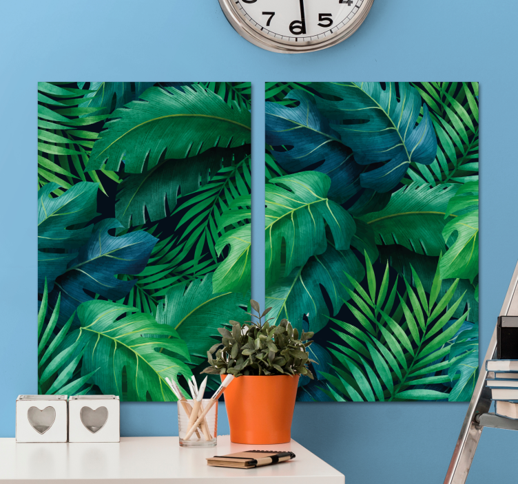 Cuadro plantas Follaje tropical elegante - TenVinilo