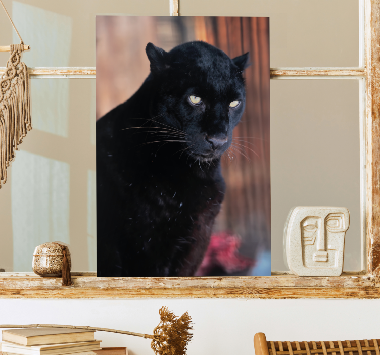 Cuadro 3d Acecho de leopardo - TenVinilo