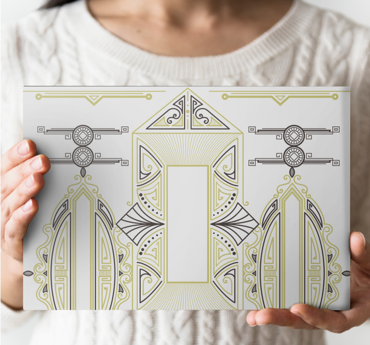 Cuadro elegante Patrón ornamental "art deco" - TenVinilo