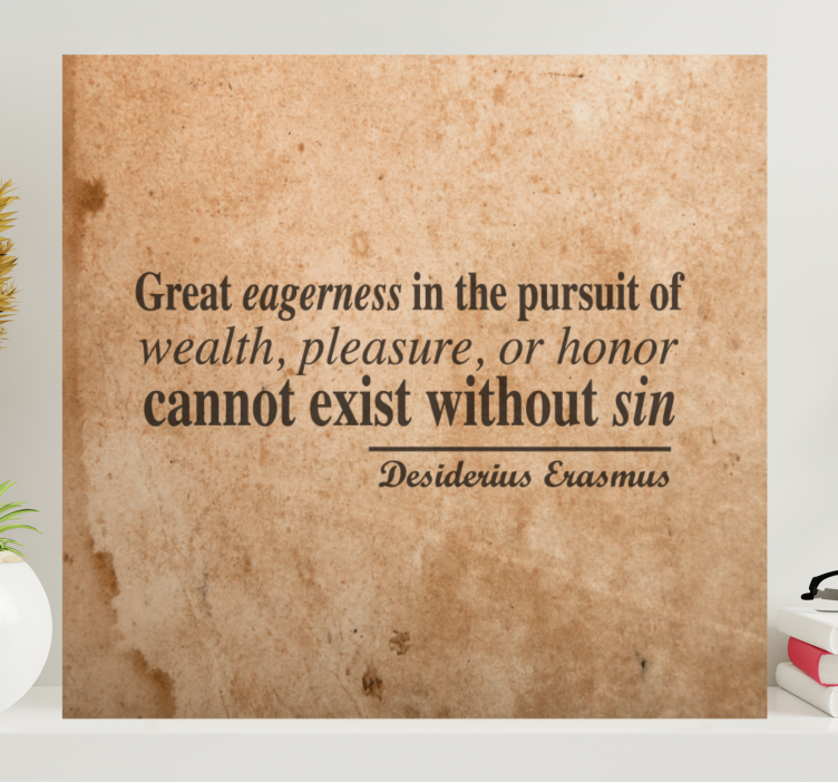 Cuadro frase deseo y riqueza - TenVinilo