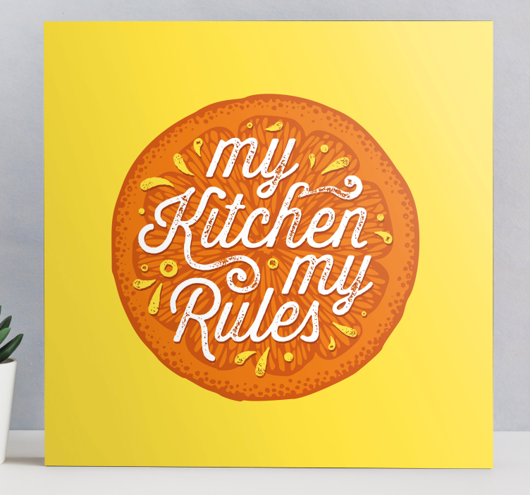 Cuadro frutas mi cocina mis reglas - TenVinilo