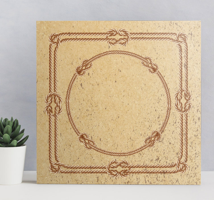 Cuadro figuras geométricas relieve del marco de cuerda - TenVinilo