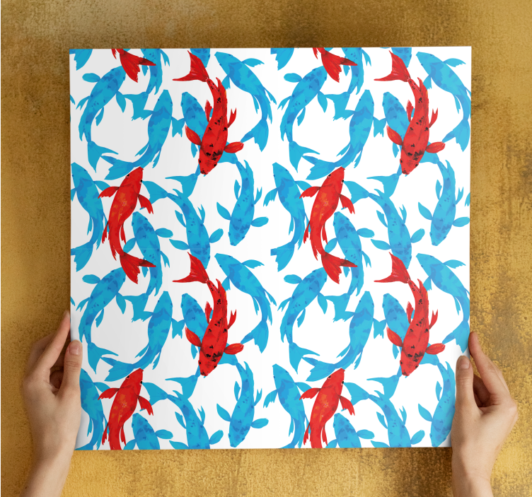 Cuadro moderno diseño de peces coloridos - TenVinilo