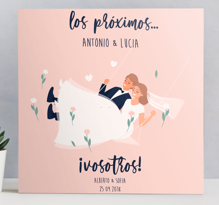 Cuadro boda Próximo casado - TenVinilo