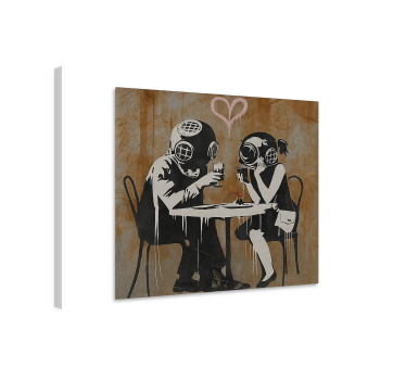 Cuadro artístico pareja en una cena de grupo de expertos - TenVinilo