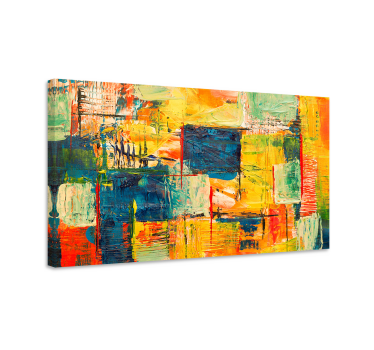 Pintura moderna con cuadro colorido - TenVinilo
