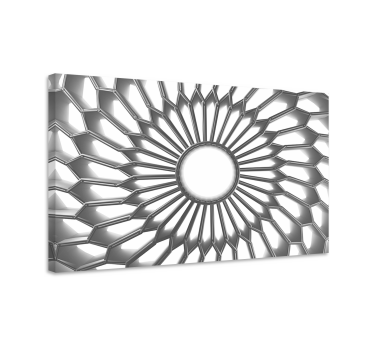 Cuadro 3D profundidad mandala blanco - TenVinilo