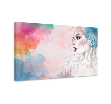 Cuadro de arte figura mujer difuminada - TenVinilo