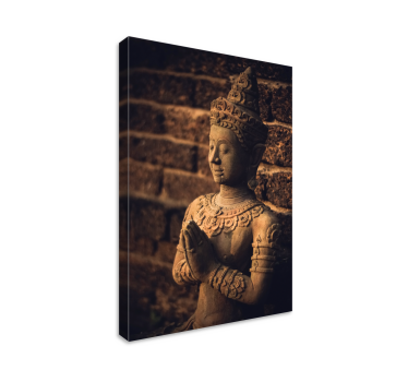 Cuadros de buda con figura tonos bronces - TenVinilo