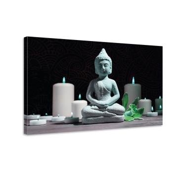 Cuadro zen buda con velas - TenVinilo