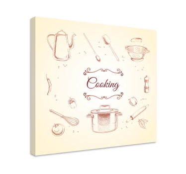 Cuadros rústico de cocina tonos rosas - TenVinilo