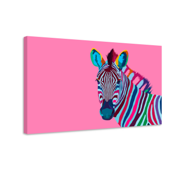 Cuadro animales imagen de cebra vibrante - TenVinilo