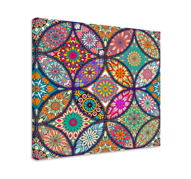 Cuadro dormitorios matrimonio Mandalas de colores - TenVinilo