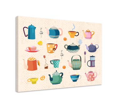 Cuadro retro vintage Té de cocina vintage - TenVinilo